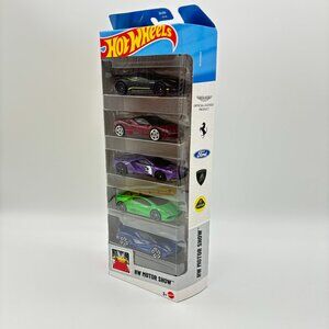 Hot Wheels 2025 HW Motor Show 5 Pack Aston Martin Ferrari Ford Lamborghini Lotus